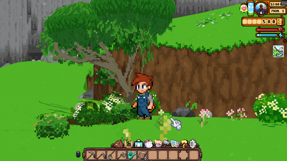 Cornucopia terrain with optimized vegetation density