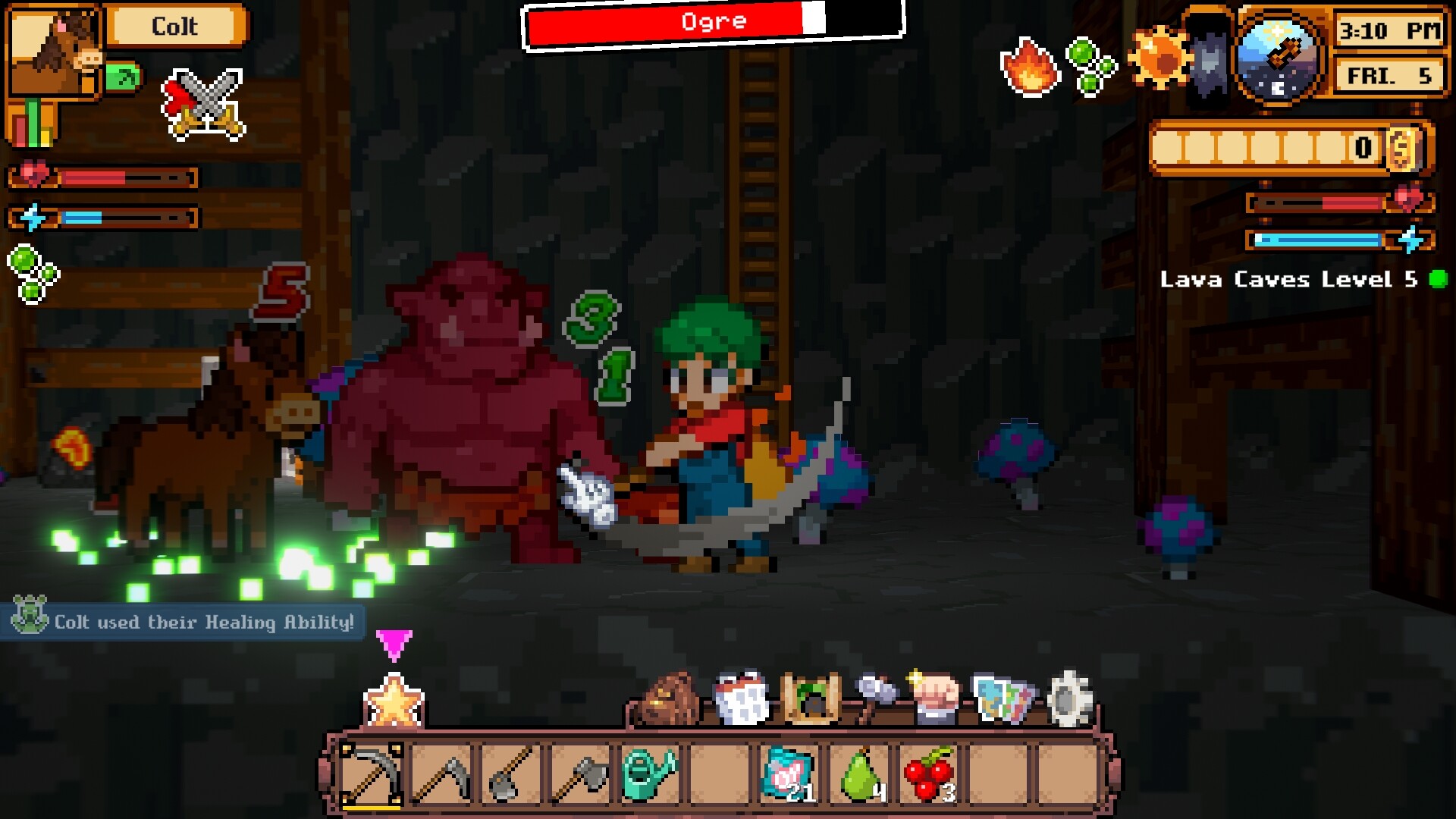 Cornucopia dungeon combat - boss battle with pet companion